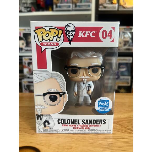 VAULTED EXCLUSIVE Colonel Sanders Funko Pop #04 KFC Kentucky Fried Chicken Food - Picture 1 of 6